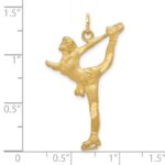 10k Solid Diamond-cut Figure Skater Charm - Image 4