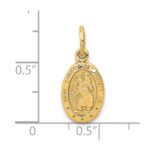 10k Solid Satin Polished St. Christopher Pendant - Image 3