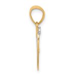 10K w/ Rhodium I LOVE YOU Heart Charm - Image 2