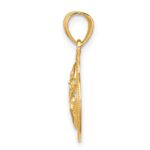 10K & Rhodium MOM Heart Charm - Image 2