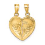 10K BEST FRIENDS Break-A-Part Heart Pendant - Image 4