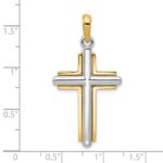 10k Two-tone Cross Pendant - Image 3
