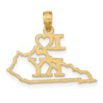 10K Solid Kentucky State Pendant - Image 3