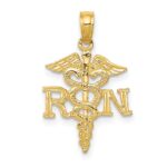 10K RN Caduceus Pendant