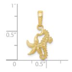 10K Seahorse and Starfish Pendant - Image 3