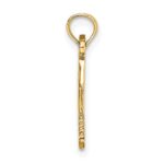 10K Solid Polished 3-D Tennis Racquet Charm - Image 2