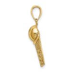 10K Polished Basketball and Net Charm - Image 2