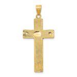 10K Two-tone Diamond-cut Crucifix Pendant - Image 4