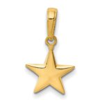 10k Small Polished 3-D Star Charm - Image 4