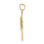 10k Praying Girl Cross Charm - Image 2