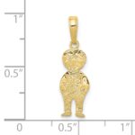 10K Boy with Hands in Pocket Pendant - Image 3