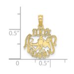 10K 100% AQUARIUS Zodiac Charm - Image 3
