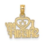 10K I HEART MY DEPUTY Charm - Image 4