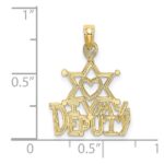 10K I HEART MY DEPUTY Charm - Image 3