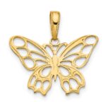 10K Butterfly Cut-out Pendant