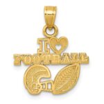 10K I HEART FOOTBALL Charm