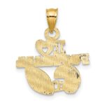 10K I HEART FOOTBALL Charm - Image 4