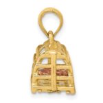 10k Two-Tone Polished 3-Dimensional Lobster Trap Pendant - Image 2