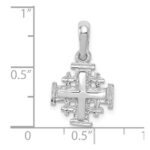 10k White Gold Jerusalem Cross Charm - Image 2