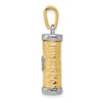 10k Two-tone Mezuzah Pendant - Image 2