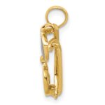 10k 3-D Black Enameled Moveable Sunglasses Pendant - Image 2