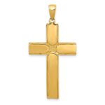 10k Satin Finish Crucifix Pendant - Image 4