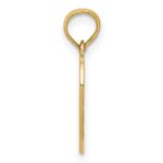 10K Polished Basket Weave Pattern Heart Pendant - Image 2