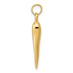 10K Medium Italian Horn Pendant - Image 2