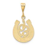 10k Good Luck Clover Pendant - Image 4