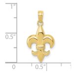 10k Fleur De Lis Pendant - Image 4