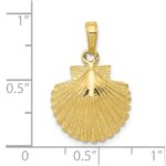 10k Scallop Shell Pendant - Image 3