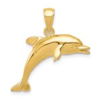 10k Jumping Dolphin Pendant