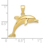 10k Jumping Dolphin Pendant - Image 3