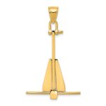 10K  3D Moveable Anchor Pendant