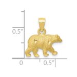 10K Diamond-cut Bear Pendant - Image 3