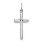 10k White Gold Cross Pendant