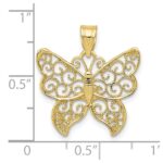 10k Filigree Butterfly Pendant - Image 3