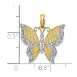 10K w/ Rhodium Butterfly Charm - Image 3