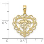 10k Registered Nurse Heart Pendant - Image 3