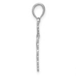 10k White Gold Caduceus Pendant - Image 2