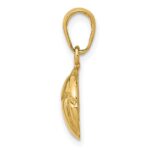 10K Solid Satin Diamond -Cut Volleyball Charm - Image 2