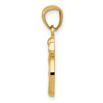 10k Gold Polished Om Symbol Pendant - Image 2