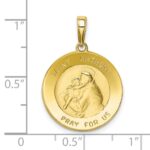 10k Saint Anthony Small Round Medal Pendant - Image 3