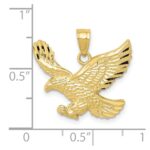 10k Diamond-cut Eagle Pendant - Image 3