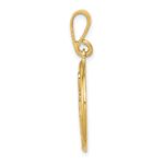 10k Gold Polished Musical Notes Pendant - Image 2