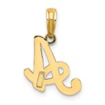 10K Polished A Script Initial Charm - Image 4