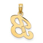 10K Polished B Script Initial Charm - Image 4