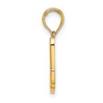 10K Polished M Script Initial Charm - Image 2