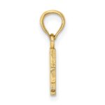 10K Polished F Block Initial Charm - Image 2