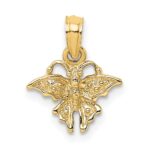 10K Textured Mini Butterfly Charm